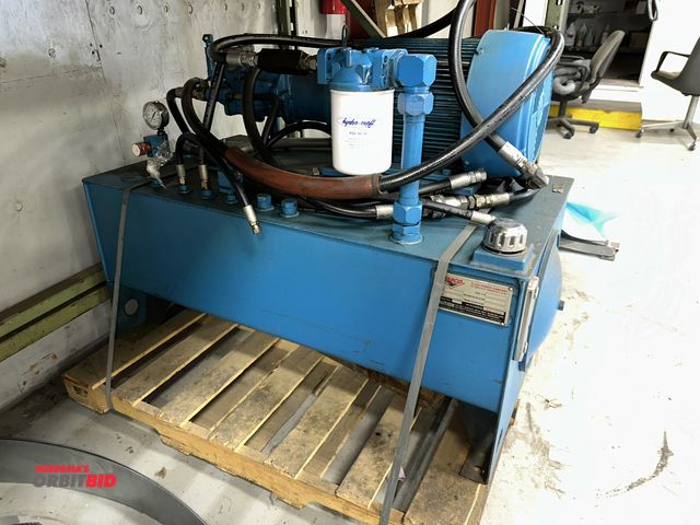 Lot 1-19242 - (1) hydraulic unit with a 208-230/460V, 3 phase, 15 HP electric motor, 48" length x 12" height x 27"...