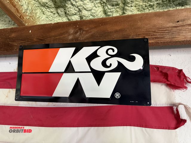 Lot 1-8177 - (1) 20" x 9" K &amp; N tin sign.