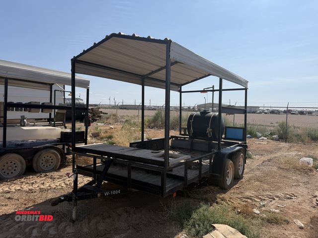 Lot 1-18158 - (1) 2012 Assembled Hand Wash Trailer, tandem axle, 83" x 14-1/2' steel frame wood load bed, 125 gall...