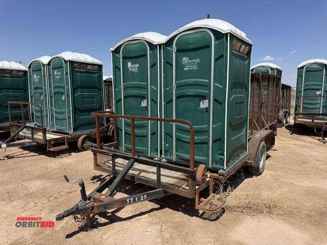Lot 1-18248 - 2011 Assembled Trash/Porta John Trailer tandem axle, 80" W x 16' Length, steel frame, wood deck, 80"...
