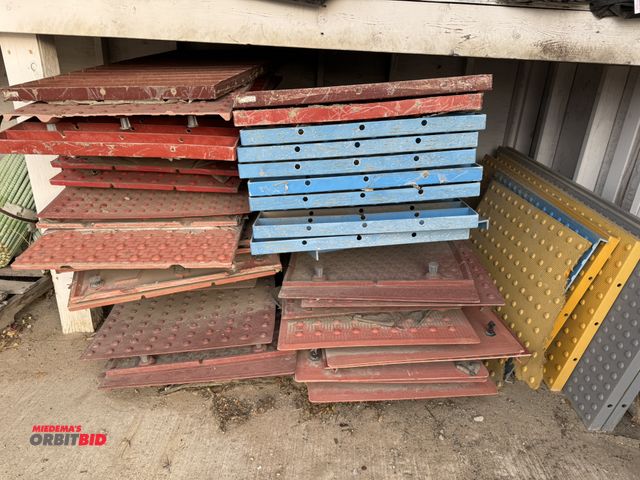 Lot 1-18420 - Large lot of assorted detachable warning surface plates, tactile walking surface indicators, and ass...