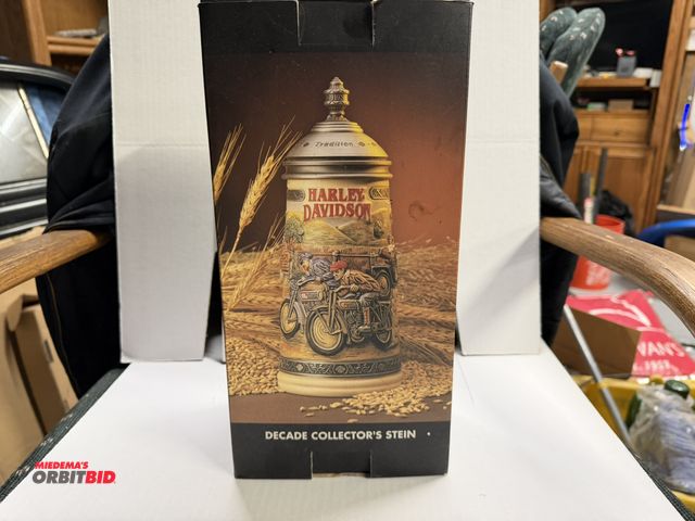 Lot 1-8281 - (1) Harley Davidson Decade Collector Stein, "The Growth of a Sport".