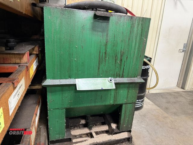 Lot 1-2081 - (1) 36" width x 55" height x 42" depth steel non-hazardous waste container, contents is unknown, inc...