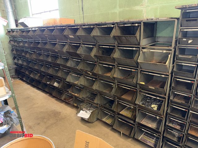 Lot 1-18828 - Lot of (78) approx. 14" width x 11" height x 18" depth steel square frames with slide out steel hard...