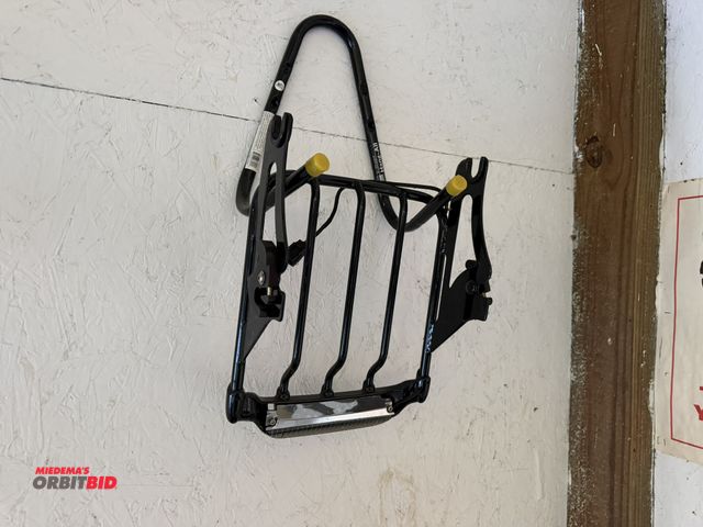 Lot 1-8161 - (1) rear mount luggage rack with LED brake light for Harley Davidson full dresser.