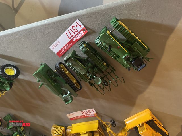 Lot 1-3177 - (3) John Deere Die Cast Crawler Tractors, including; (1) model 430, and (2) unknown model