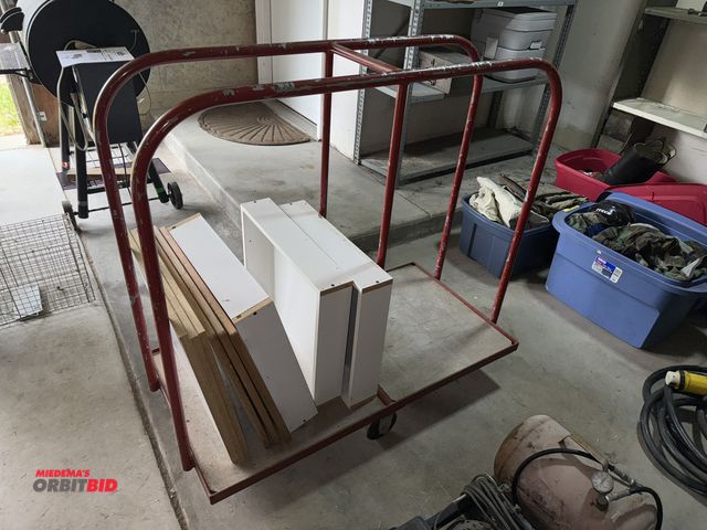 Lot 1-613 - (1) steel 4-wheel product cart, 48" x 24".