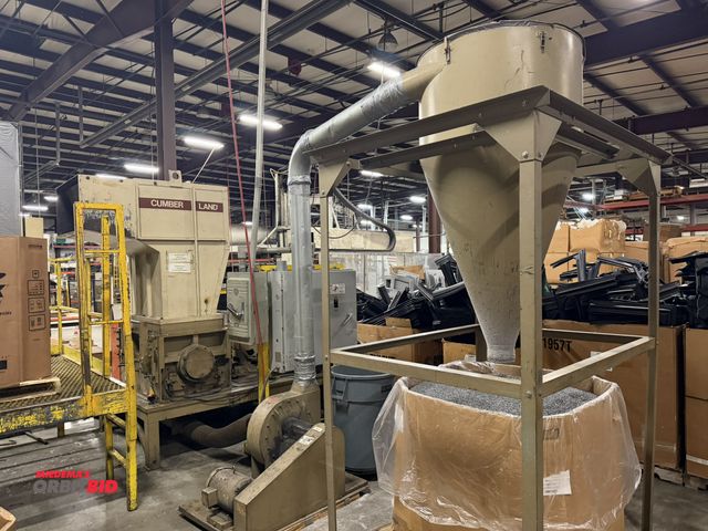 Lot 1-15797 - (1) Cumberland granulator, S/N 50510-9124, 100 HP, 230/460V, 3 phase motor, includes Blades blower f...