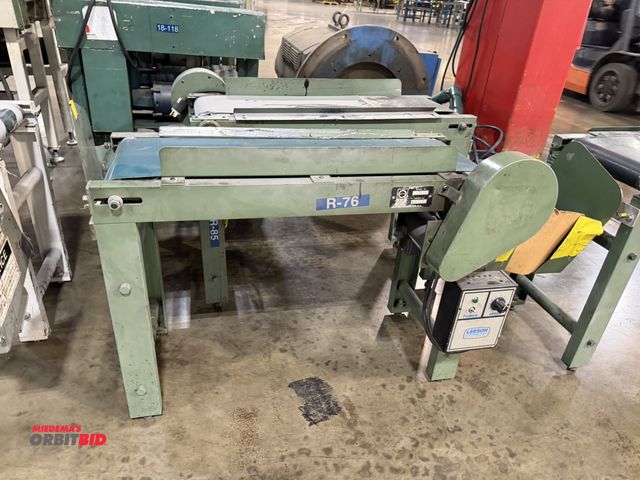 Lot 1-5605 - Lot of (2) 10" width x 34" length powered belt conveyor units, both with variable speed drive units,...