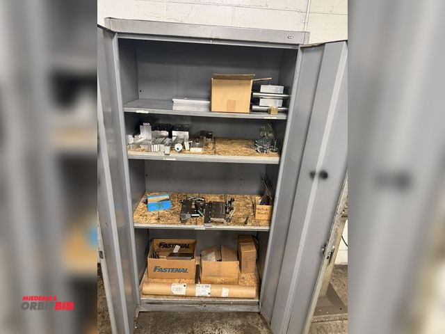 Lot 1-6392 - (1) Tennsco 36", 2-door storage cabinet with contents, includes chuck jaws, work hold tooling, cap s...