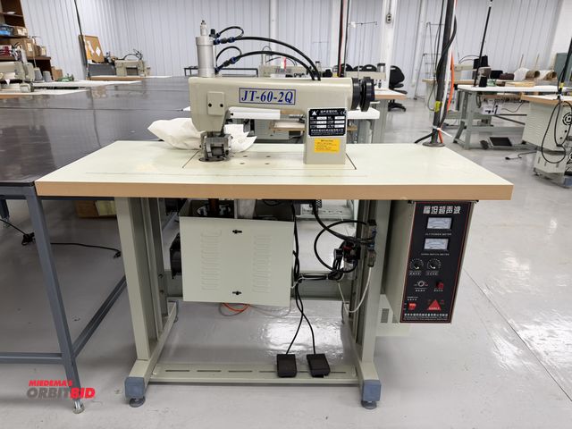 Lot 1-4874 - (1) 2021 Futan Ultrasonic sewing machine, model JT-60-2Q, 220V, with power table (47 1/4" x 21.5" x ...