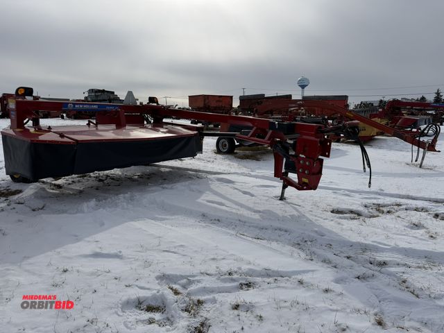 Lot 1-11785 - (1) 2022 New Holland 210 pull-type discbine, 10' wide cut, Product ID #HBJDB210JMN274734, rubber rol...