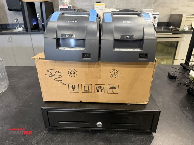 Lot 1-11156 - (3) Epson model M188B and (1) Star electronics model SP700 receipt printers (no power supplies), (3)...