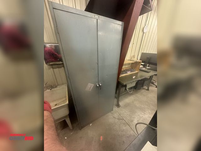 Lot 1-14059 - (1) 2 door file cabinet and contents, contents includes various styles of probes and miscellanious i...