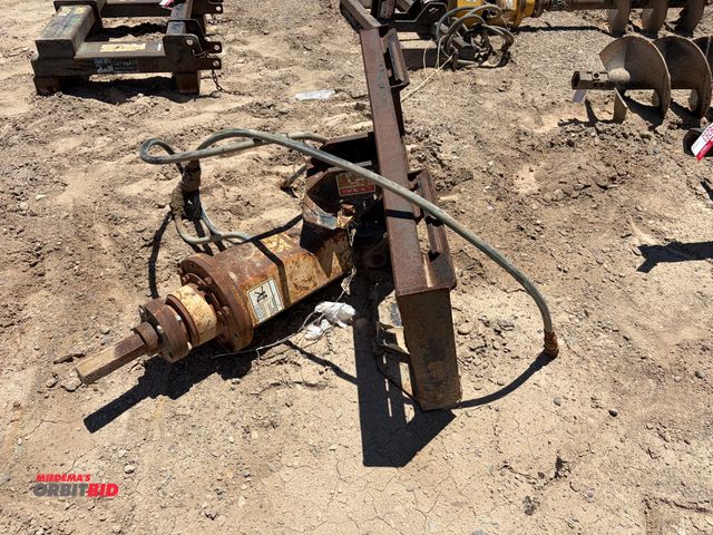 Lot 1-18265 - (1) Skid Steer mount post hole digger, hydraulic unit, does not include bits, working condition unkn...