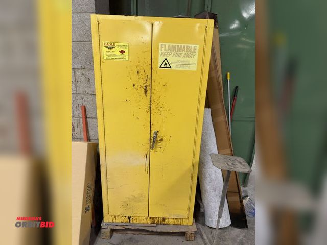 Lot 1-17240 - (1) Eagle, model 6010, 60 gallon capacity, 2-door liquid safety storage cabinet, with 3 adjustable h...