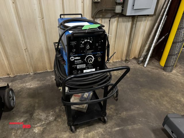 Lot 1-19675 - (1) Miller Econotig CC.AC/DC welding power source, 460V, single phase, S/N KJ265302, includes steel ...