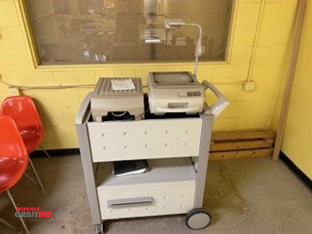 Lot 1-16780 - (1) Apollo Concept 2200 overhead projector with a plastic AV cart.