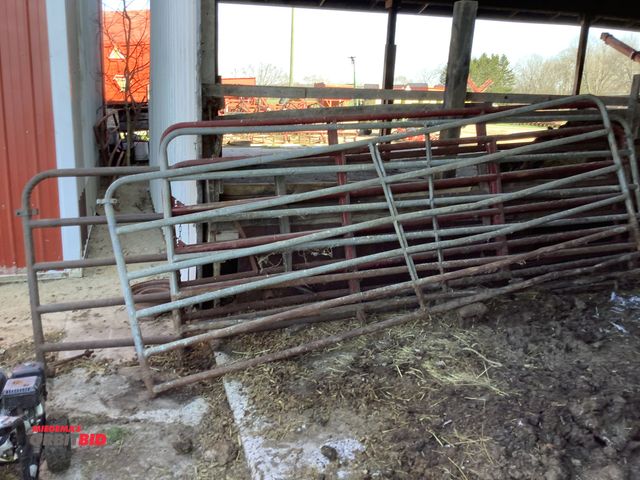 Lot 1-19073 - (5) Assorted Barn Gates, (4) 12’  and (1) 16’, gates are slightly bent and rusty but still useable, ...