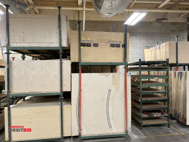 Lot 1-16536 - (2.5) rows of Steel King steel stackable racks, 48" x 35.5" x 9" tall with assorted length removable...