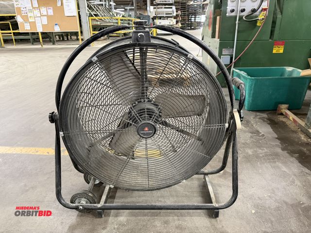 Lot 1-16330 - (1) County Line, model SFDC-600AT20S, 24", 120V orbit drum fan with wheels on one end and handle on ...