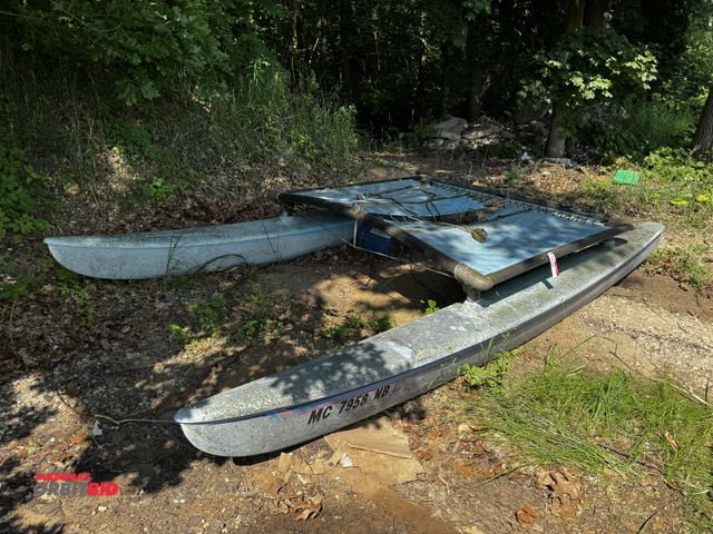 Lot 1-14338 - (1) Coleman Hobie Cat 14 Catamaran sailboat, 14' light weight fiberglass hull, includes sail, rip in...
