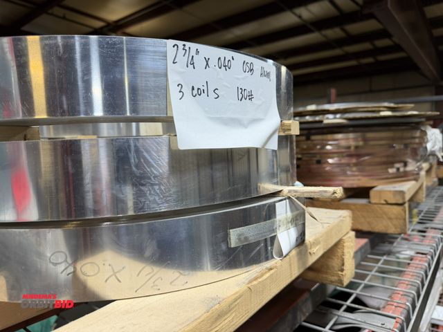 Lot 1-18692 - Lot of (3) 2 3/4" x .04" aluminum, approx. 130 lbs.