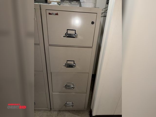 Lot 1-18931 - (1) Fire King 4-drawer, fire proof file cabinet, 21" wide x 32" depth x 53" tall, do not include key...