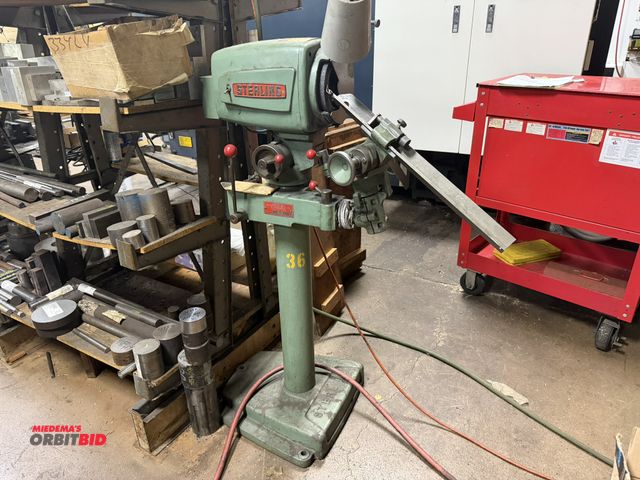 Lot 1-11029 - (1) Sterling, model unknown, drill grinder with 3450 spindle, Complex Compound Drill Guide, pedestal...