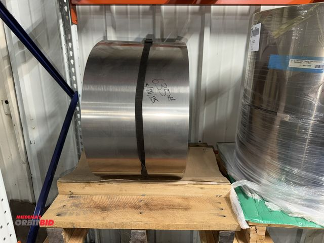 Lot 1-18756 - (1) 14" wide coil of brushed nickel aluminum, .0200" thickness with gross weight of 635 lbs.