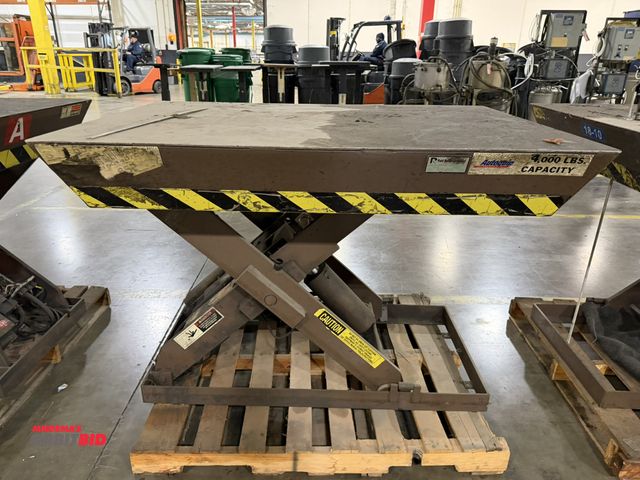 Lot 1-5395 - (1) Autoquip, model 36S40, Series 35, 4000 lb. capacity, 460V, 3 phase hydraulic, heavy duty scissor...