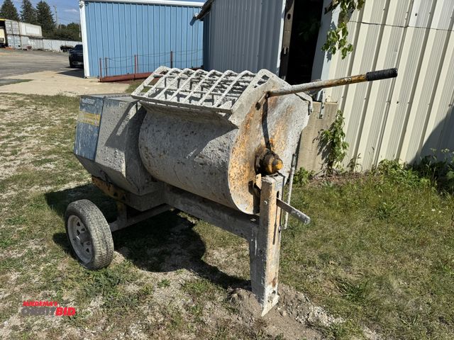 Lot 1-2665 - (1) Stone single axle concrete mixers, includes towing pin hitch.  (Greg)