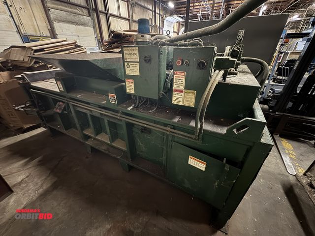 Lot 1-19830 - (1) Speed-Tech Equipment horizontal cardboard baler, bales are approx. 1200 lbs., 6' long x 36" wide...