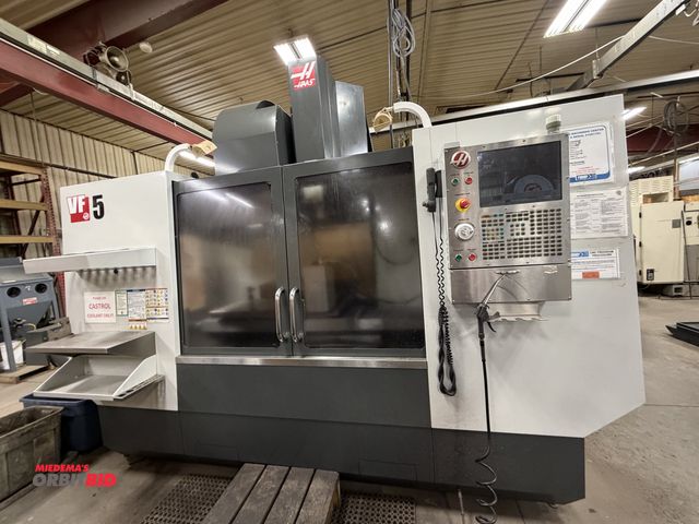 Lot 1-1641 - 2010 Haas VF-5/40 Vertical Machining Center 30-HP, 12000-RPM, 23" x 52" T-Slot Table, Cat 40 40-Posi...