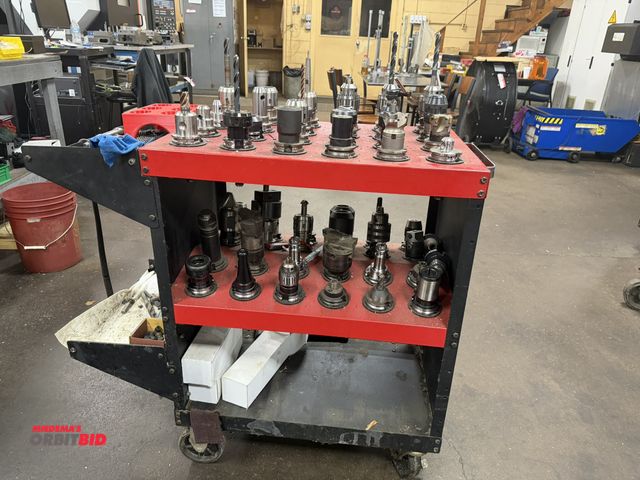 Lot 1-11094 - (1) Huot tool scoot, approx. 37" length x 35.5" height x 18" depth 3-tier tool cart with approx. (50...