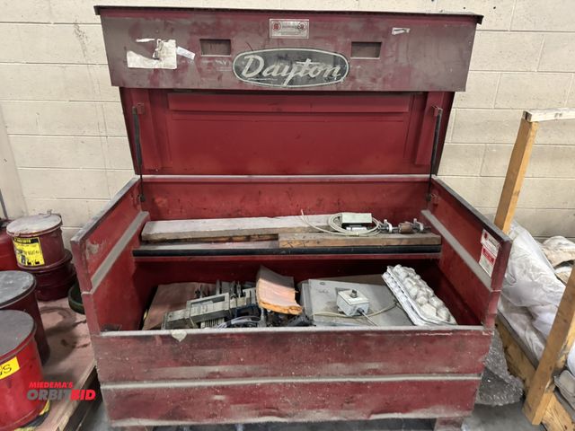 Lot 1-2787 - (1) 60-1/2" width x approx. 40" height x 30" depth steel container with contents including (1) 16" w...