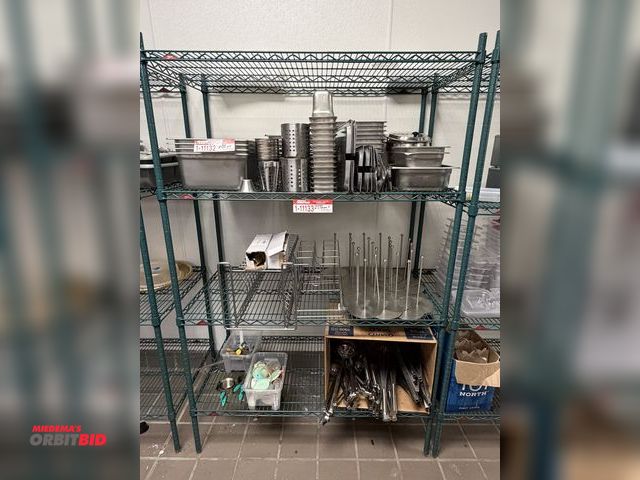 Lot 1-11134 - (1) 47" width x 75" height x 24" depth Metro rack with 4 adjustable height shelves, contents not inc...