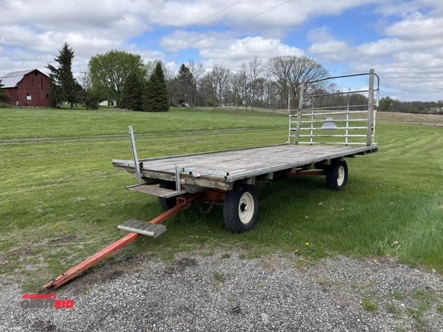 Lot 1-12151 - Flatbed Hay Wagon w/ Sides, 66” Sides, 18’ Long, 8’ Wide