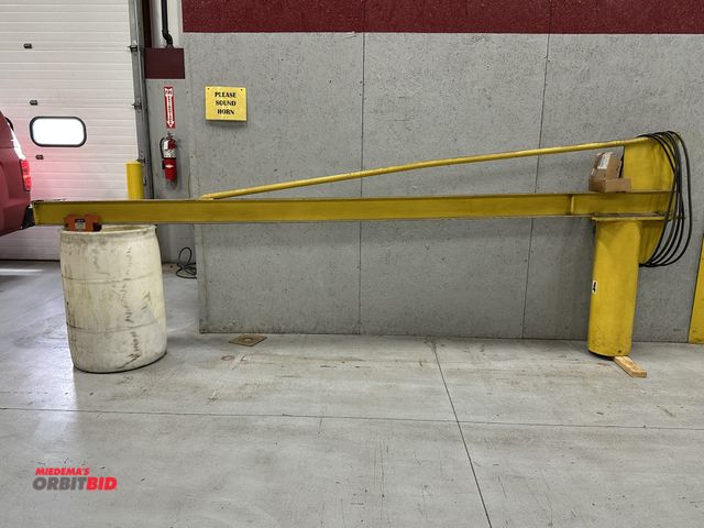 Lot 1-19165 - (1) approx. 13' 7" long jib hoist with 1/2-ton capacity plain trolley, model 1/2-PT, S/N 05060705, i...