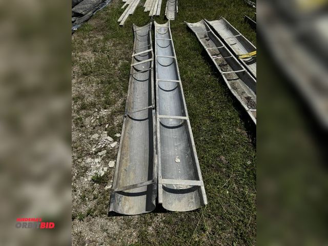 Lot 1-14281 - Lot of (1) 16' x 14" aluminum concrete chutes, and (1) 16' and 15" wide.