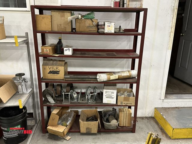 Lot 1-19160 - (1) 47" width x 60" height x 11 3/4" depth heavy duty steel shelving unit, and (1) 62" width x 48" h...