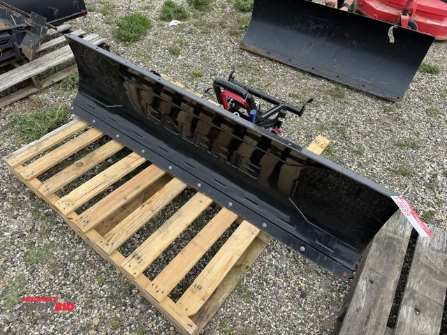 Lot 1-6689 - (1) Polaris 66" snow plow blade with mounting bracket.