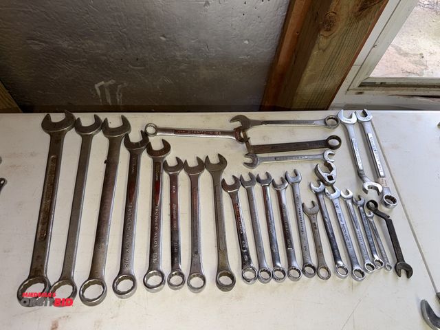 Lot 1-12144 - (1) tool box filled with assorted box end wrenches.