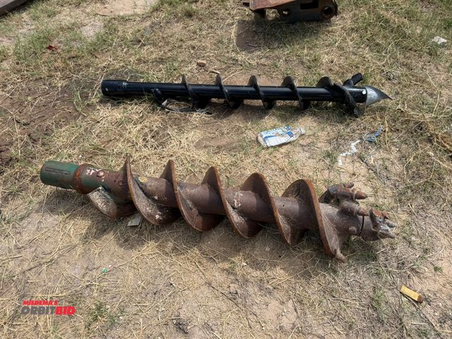 Lot 1-9584 - Lot of (2) post hole auger bits.