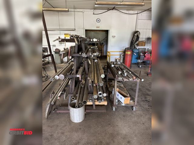 Lot 1-6430 - (1) 84" length x 66" height x 48" depth, A-frame cantilever rack, and (1) 36" length x 30" height x ...