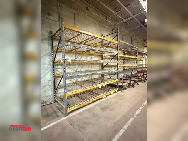 Lot 1-7455 - (1) Lot Of Various Size Pallet Racking, Upright Ranging From 10' To 12' H, Cross Beams 8' L  &amp; M...