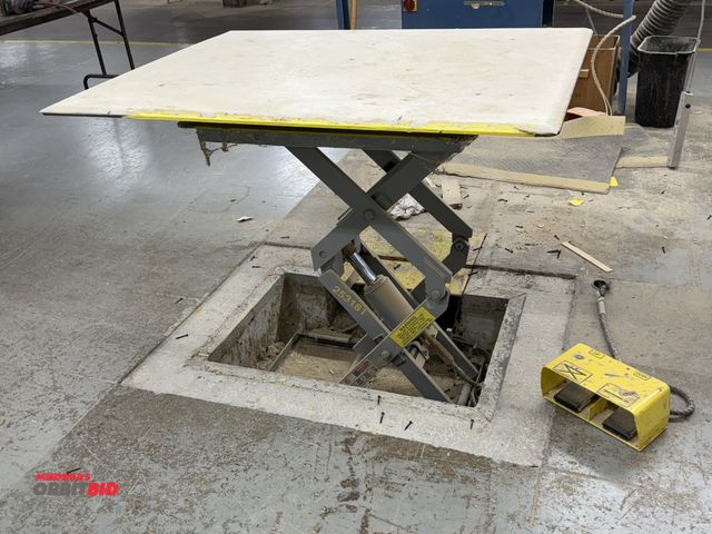Lot 1-16878 - (1) American Lifts, 1000 lb. capacity electric over hydraulic table lift, model P030010, foot pedal ...