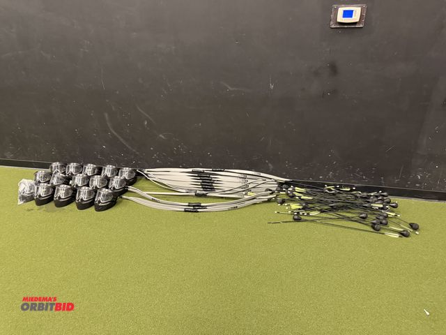 Lot 1-11295 - Lot of (16) Bear Titan recurve bows, (15) face shields, and approx. (41) rubber tipped arrows.