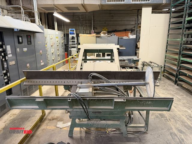 Lot 1-16741 - (1) J.M. Lancaster pneumatic furniture clamping machine, S/N 1-10-B-258, push button controls, 96" w...