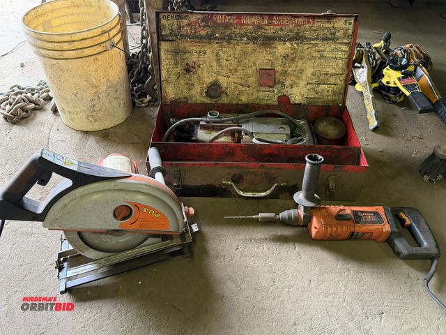 Lot 1-18165 - Lot of power tools, includes (1) Rota-Speed 230/9" metal cutting circular saw, (1) Ramset Dyna Drill...